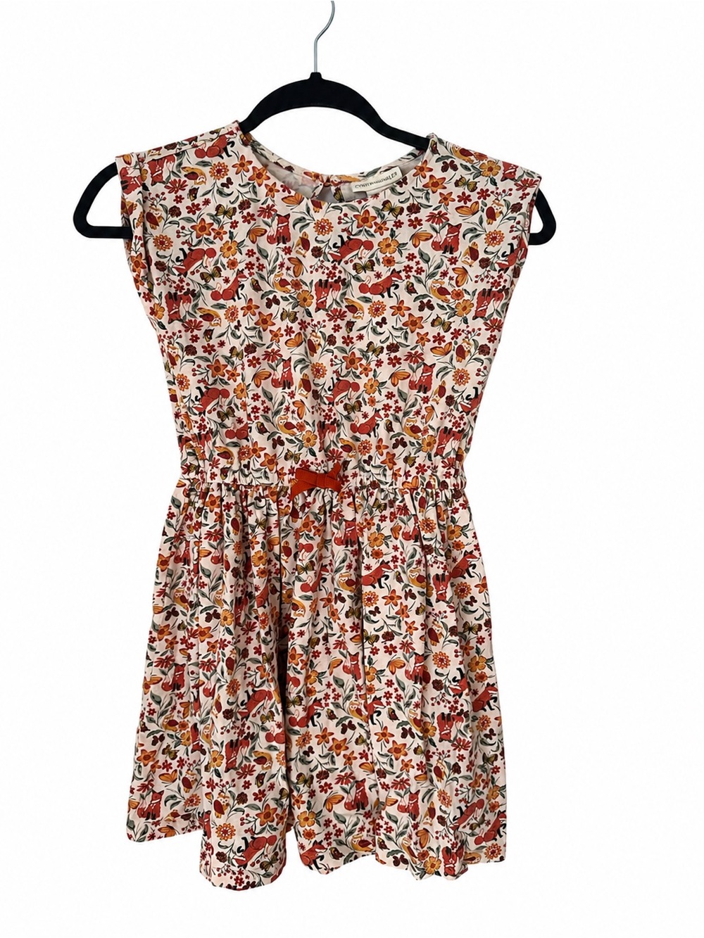 Cynthia Rowley Girls Fox Owl Floral Dress Novelty Woodland Cottagecore M 7/8